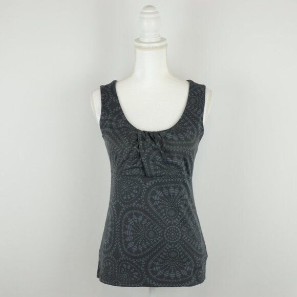 Patagonia Bandha Twist Women's Medium Gray Fitted Scoop Neck Tank Top - Picture 1 of 8